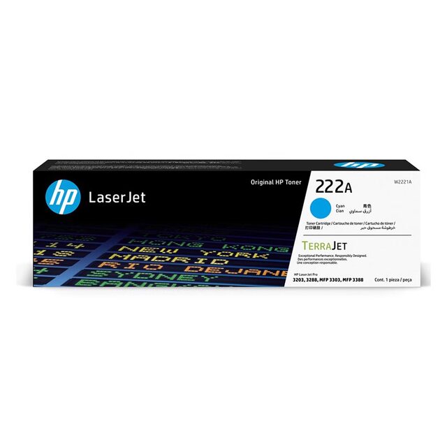 Hp Original 222A Toner Cartridge Black and Color Four-Color W2220A Toner Cartridge W2220X W2221A W2222A W2223A Suitable for Laserjet Pro 3288Dw 3388Fdw Printers
