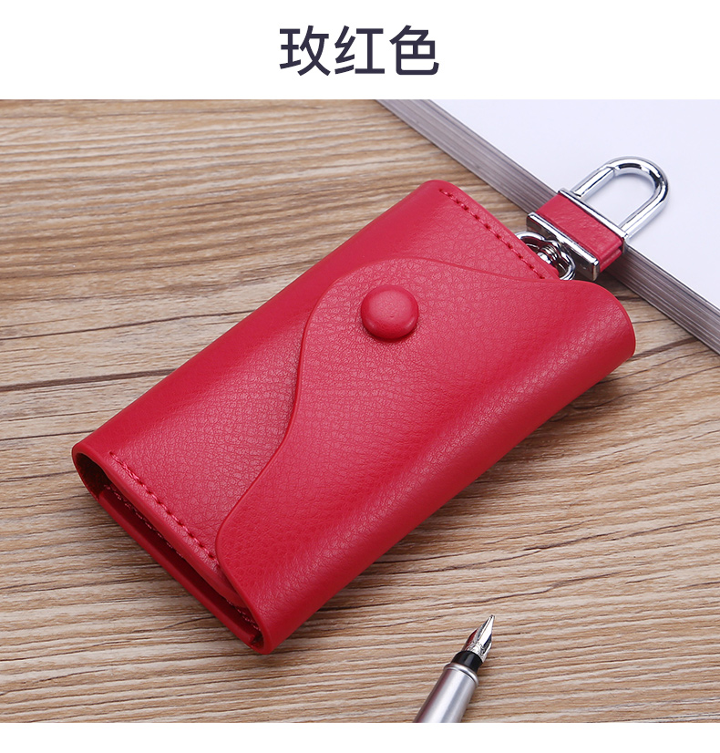Của nam giới da túi chìa khóa của phụ nữ đơn giản túi nhỏ mini công suất lớn nhà đa chức năng thời trang khóa gói chính ví nữ đẹp 