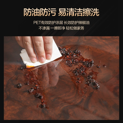 Мраморная настольная защитная мебель из натурального дерева, защита от ожогов