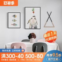 Restaurant decorative painting Modern simple Nordic decorative painting Dining room wall hanging painting Dining room new Chinese creative mural