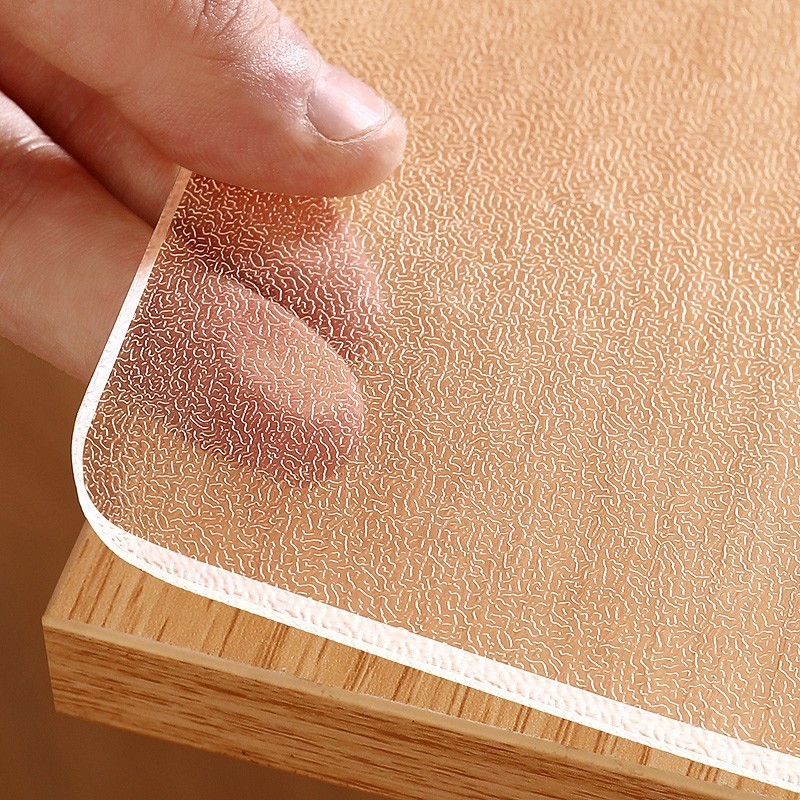 Table top soft glass PVC tablecloth waterproof anti-scalding and oilproof no-wash plastic transparent table mat coffee table thick crystal plate
