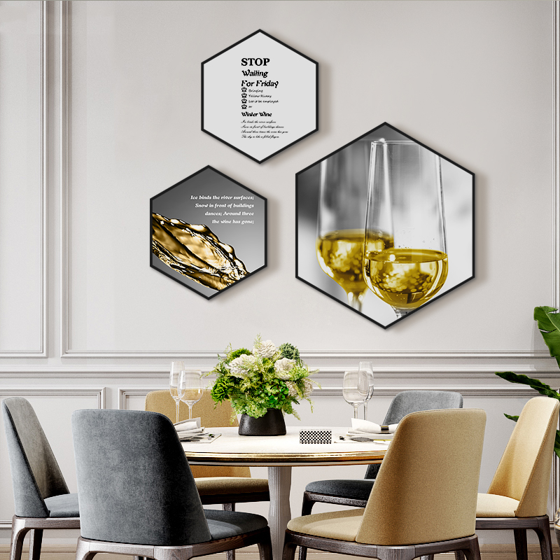 Nordic Dining Room Decorated Living Room Sofa Background Murals Restaurant Wall-free Drawing Room Hanging Painting