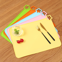 Food grade primary school placemats silicone placemats foldable dining cloth waterproof and oil-proof heat insulation childrens lunch tablecloth
