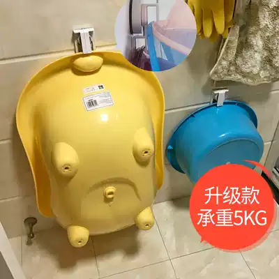 deHub Suction cup hook washbasin hook Bathroom washbasin rack Powder room hook Punch-free strong bathtub hanger