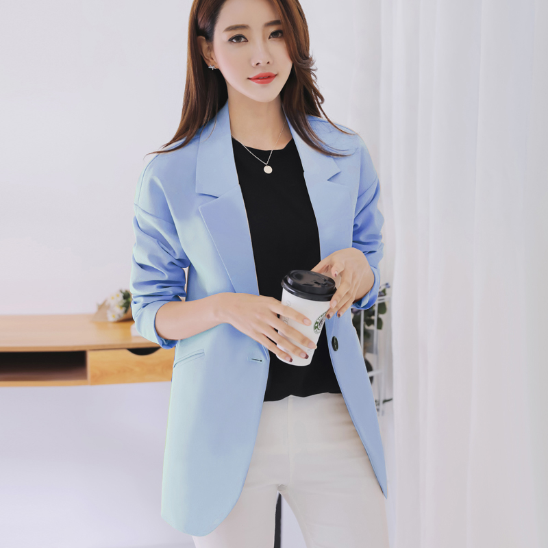 2020 đầu xuân mới Hàn Quốc phiên bản của chiếc áo khoác phụ nữ phù hợp với nhân nhỏ trong thời trang áo khoác nữ phù hợp với bình thường lỏng lẻo dài