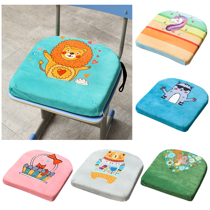Cartoon student chair cushion memory cotton cushion school classroom stool chair cushion office wooden chair cushion butt cushion