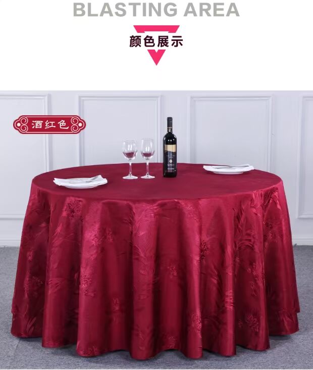 Khách sạn khăn trải bàn tròn khăn trải bàn hình chữ nhật tròn nhà ăn khăn trải bàn màu đỏ cuộc họp nhà hàng vải phong cách châu Âu khăn trải bàn thổ cẩm