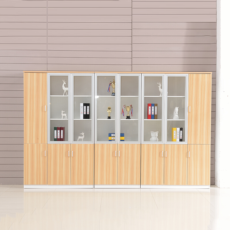 Li Fu's new file cabinet filing cabinet panel data cabinet office 2-door assembly cabinet multi-door display cabinet fashion