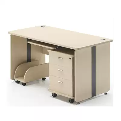 Office computer desk and chair combination Desktop single staff game table one set of household with drawers Simple and modern