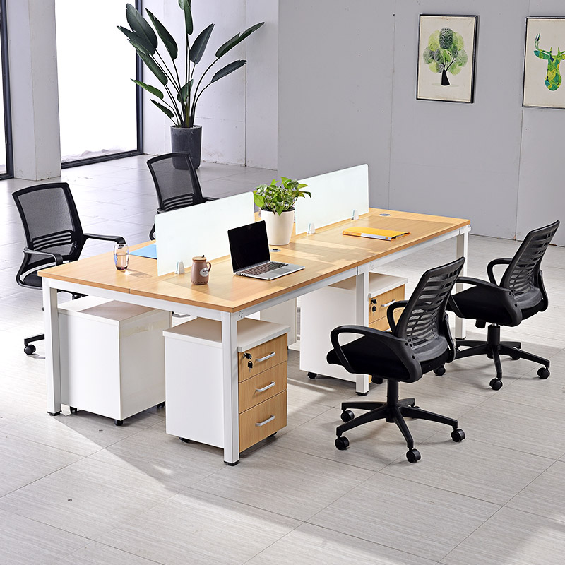 Desk Chair Combination Brief Modern 4-four-place staff Finance computer desk Screen Screen Cassette Partition Furniture