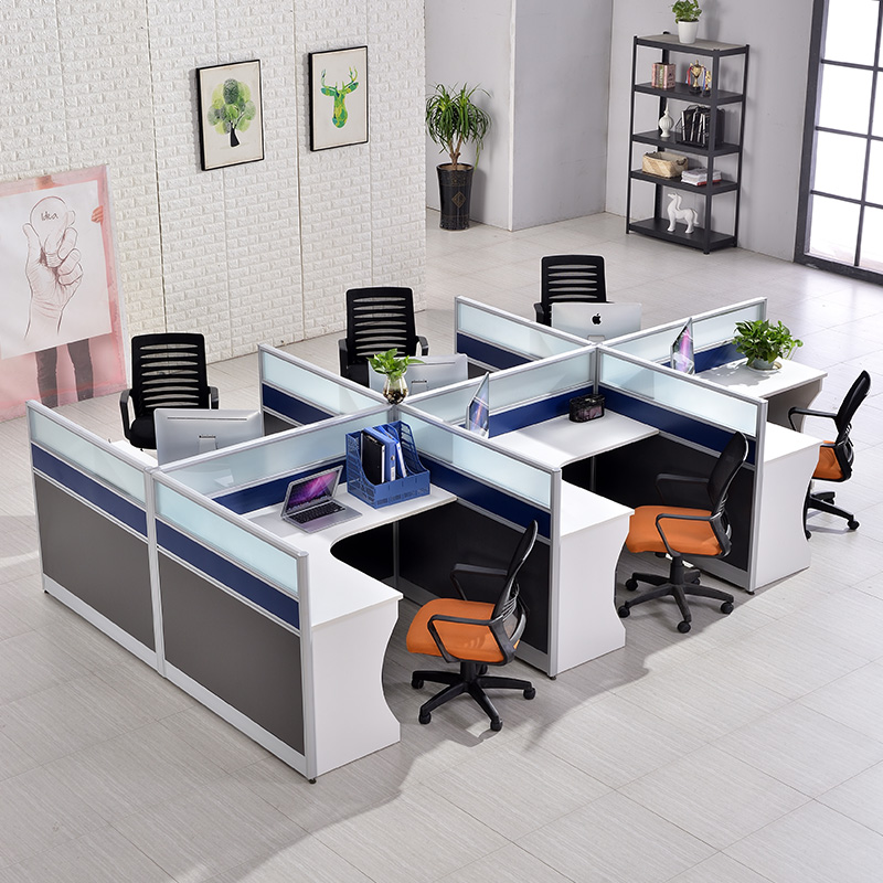 Office Chairs Combined Staff Cassette Screen 4 Persons of a Brief About Modern Staff Finance Computer Desk