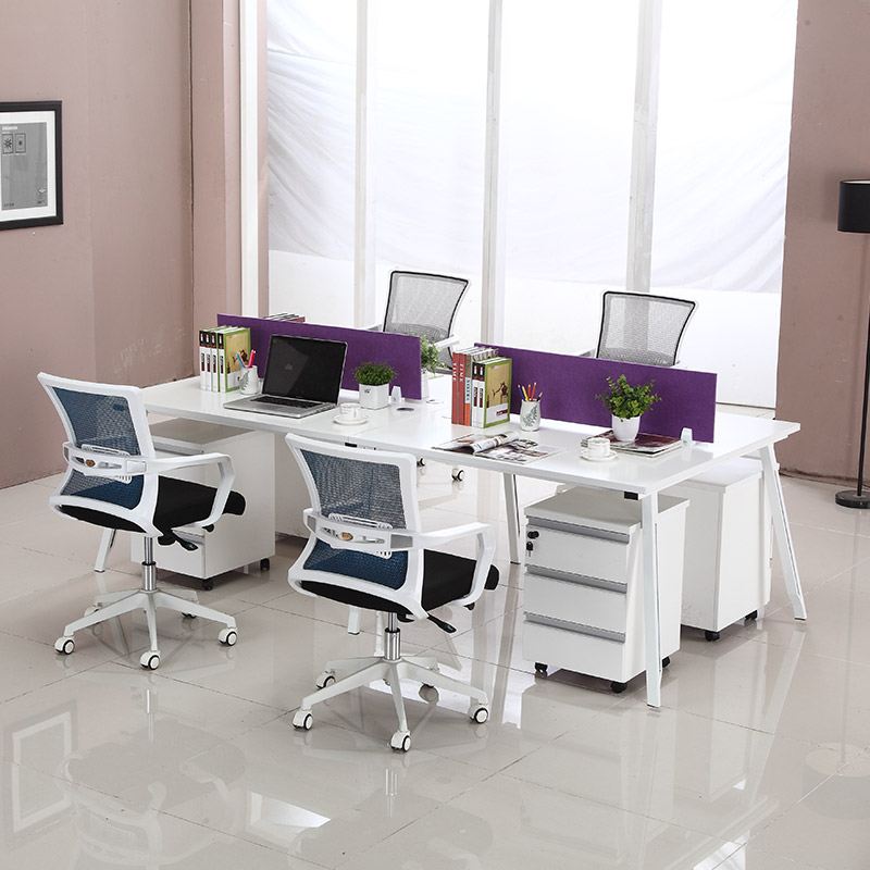 New office furniture desk and chair combination work space four-person screen desk simple modern staff table