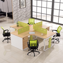 Le Rich Office Table And Chairs Combined Cassette Staff staff computer desk 4 persons Partition Office Furniture Modern Brief