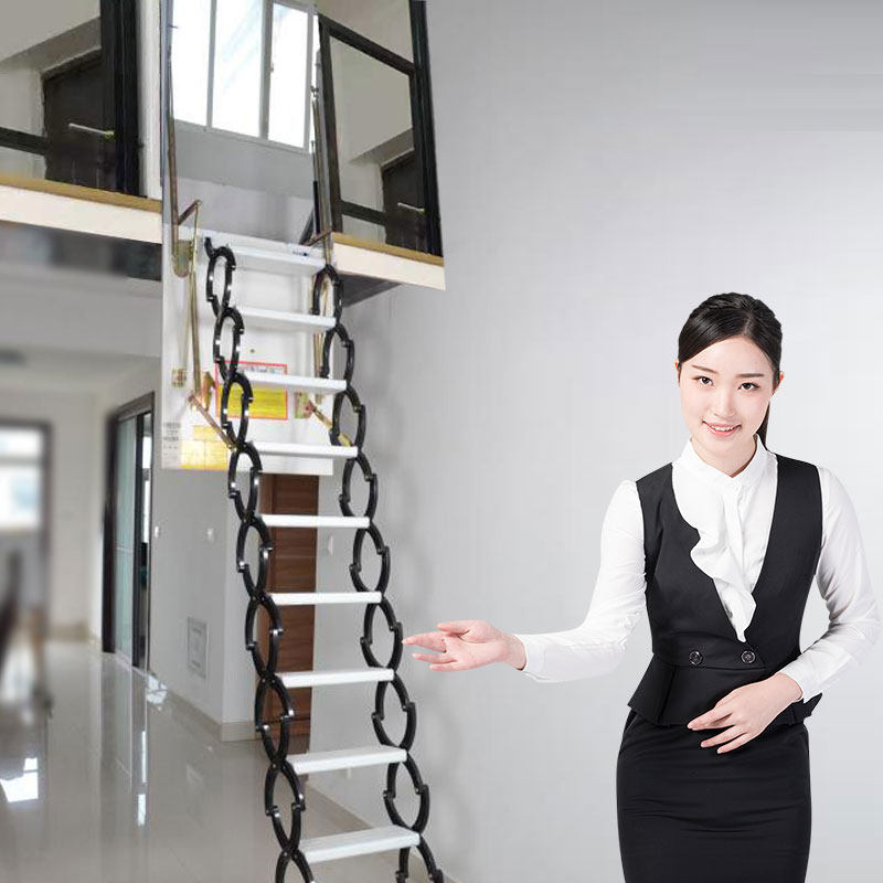 Side Mount Loft Extension Stairs Home Lift Stretch upper Uplift Barrier Duplex Titanium magnesium Indoor