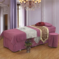 Kale Beauty khăn trải giường denim bedspread vẻ đẹp massage giường gia đình lanh bốn để gửi Wenxiu y tế - Trang bị tấm ga giường spa giá rẻ