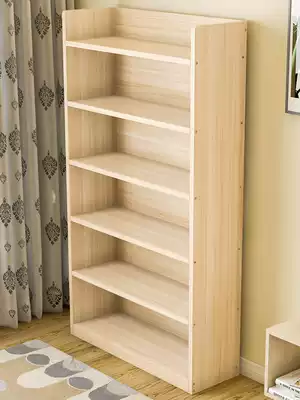 Solid wood bookshelf shelf Floor-to-ceiling living room Bedroom Simple student storage Simple desktop children's small bookcase