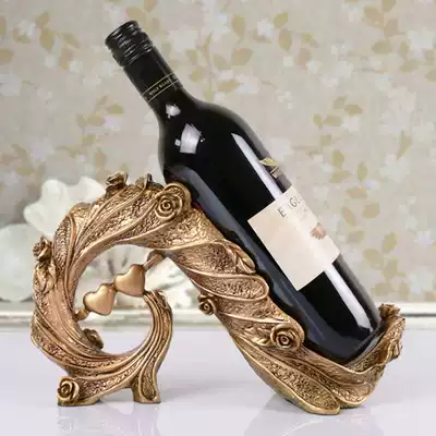 Red wine rack decoration Home living room European-style creative modern minimalist decoration Porch art wine cabinet decoration