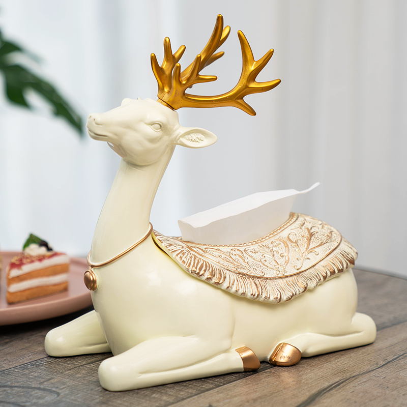 Nordic Geometric Elk Deer Creative Tissue Box Sanitary Paper Towels Napkins Modern Minima Living-room Pendulum Table TABLE CONTAINING BOX
