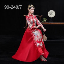 Large size Xiuhe dress bride 2020 new Chinese wedding dress Xiuhe 200 pounds fat mm pregnant women out of the cabinet