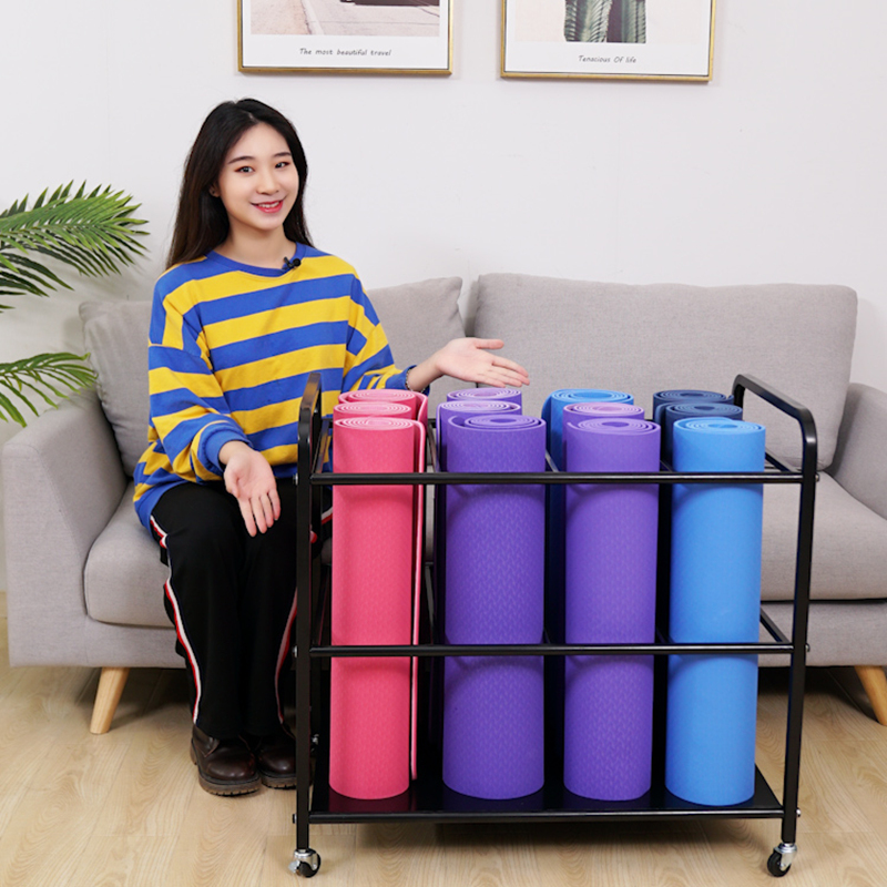 Yoga mat storage frame Foam shaft finishing Yoga room equipment shelf Yoga blanket mace multi-layer cabinet