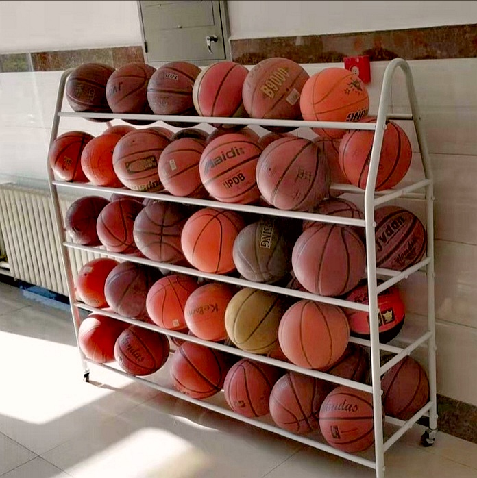 Basketball children's kindergarten special basketball rack leather ball storage rack football storage rack volleyball loading cart customization