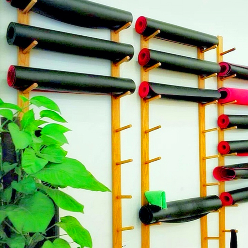 Yoga mat storage foam shaft frame yoga Post hanger gun barrel wall mounting shelf multi-level Cabinet
