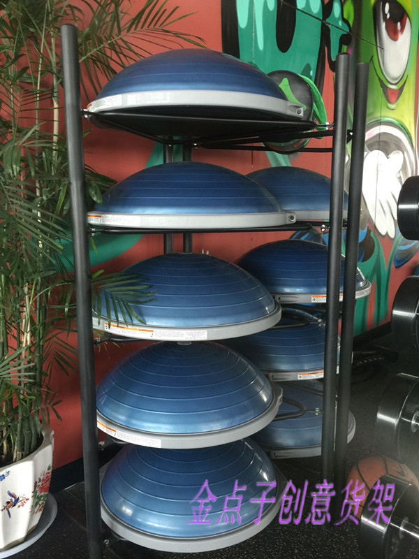 Bosu ball rack gym storage rack hemisphere ball rack yoga studio shelf bosu shelf