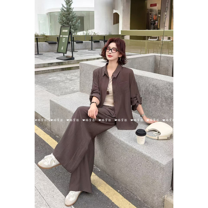 Autumn Age-Reducing Outfit Set 2026 New Fashion Sun-Protection Shirt, Camisole, and Long Pants Three-Piece Set for Petite Sizes Autumn Age-Reducing Outfit Set 2026 New Fashion Sun-Protection Shirt, Camisole, and Long Pants Three-Piece Set for Petite Sizes
