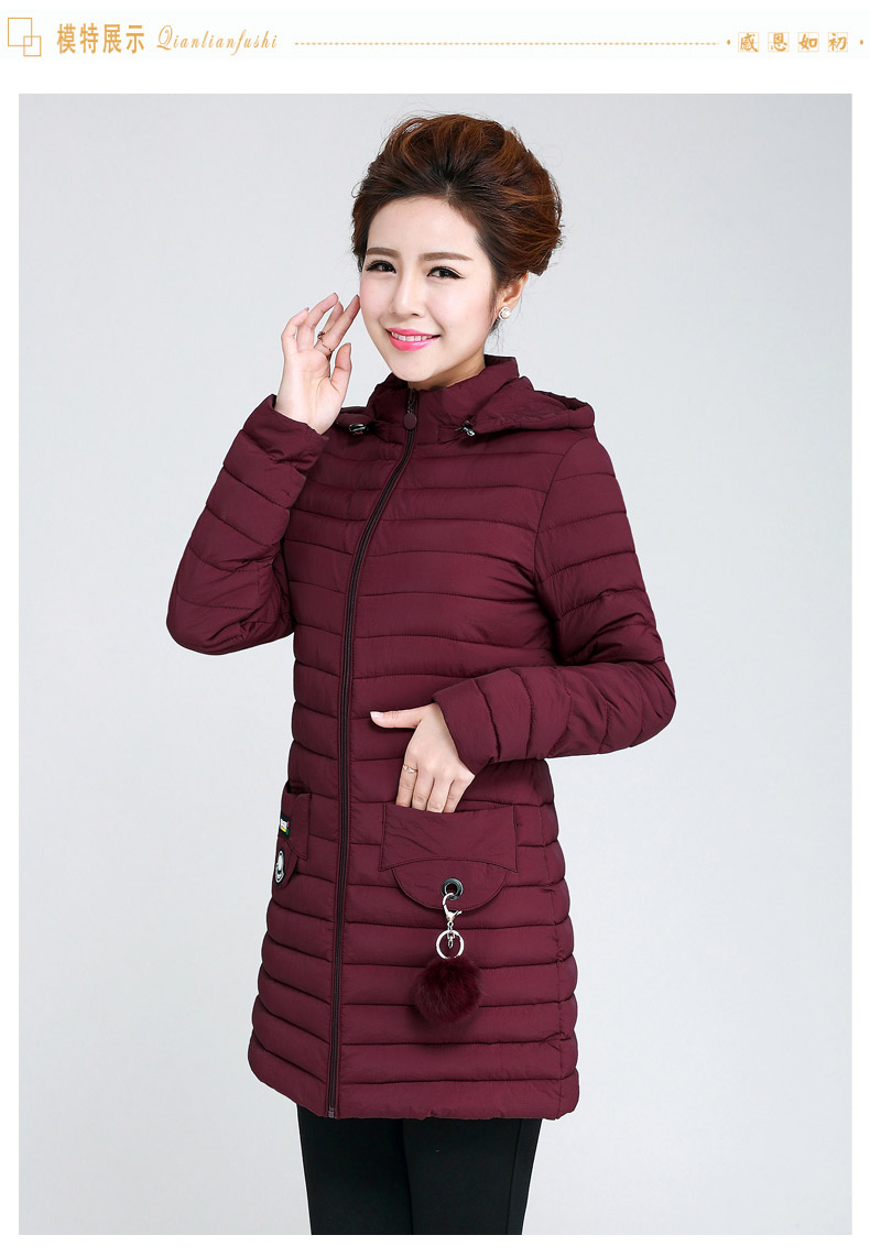 Quần áo cotton, áo khoác cotton đầu xuân, áo khoác cotton mới cho nữ, phần dài, mỏng, kích thước lớn, nhẹ và xuống, áo khoác cotton, quần áo mùa đông, chống mùa - Bông áo phao nữ 2020