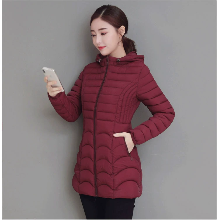 Quần áo chống mùa đông 2018 áo khoác cotton mới dành cho nữ dài mùa đông Phiên bản Hàn Quốc của áo khoác cotton mỏng nhẹ áo khoác lông