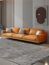 Leather office sofa simple business meeting coffee table combination set home leisure office reception rest area