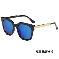 Ярко -черная рама/синее серебро