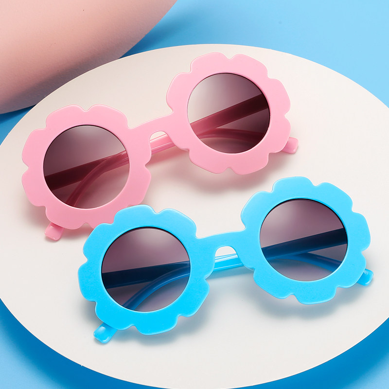 Baby Glasses Tide Fashion Children Sunglasses Male and female Anti UV Cartoon Toys Sunglasses Flowers Sunglasses