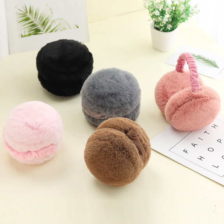 Earshade Warm Female Winter Han Edition Cute Student Thickened Folding Ear Warmer Boy's Ears Covering Ear Bag
