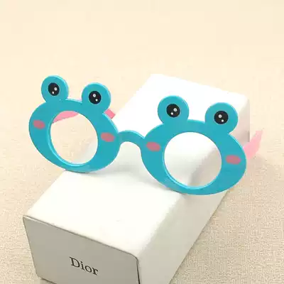 Cute children's glasses frame trendy male and female baby glasses frame without lenses cartoon frog glasses decorative glasses