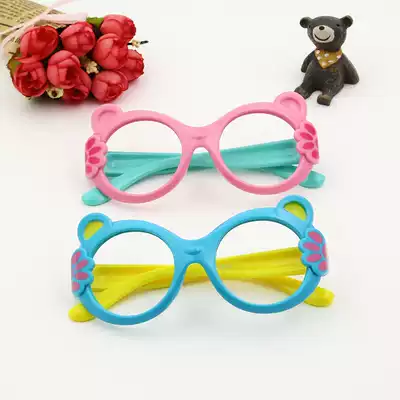 Children's toys glasses frame cartoon boy cute girl tide Princess Korean version of children ultra light baby dress decoration glasses frame