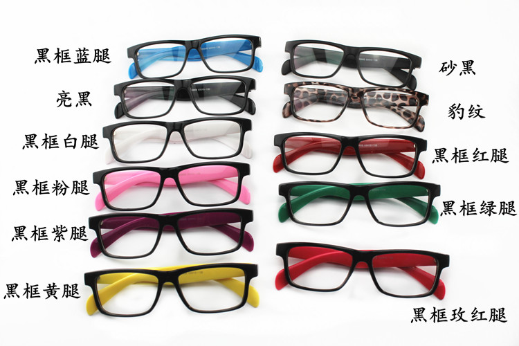 Kính retro khung nữ phiên bản Hàn Quốc của thủy triều tròn mặt phẳng gương cá tính kính khung cận thị kính nam full frame kính trơn - Kính khung gọng kính titan