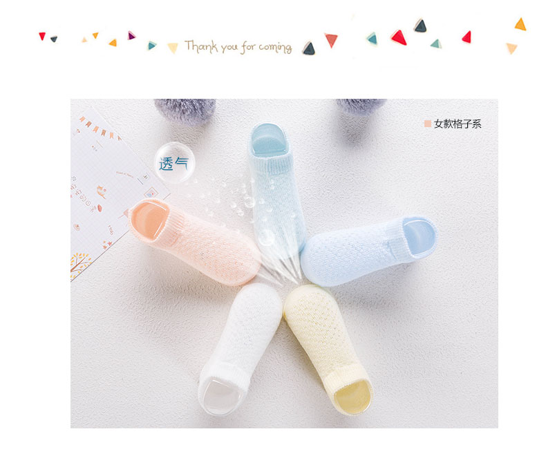 Vớ trẻ em mùa hè vớ lưới mỏng vớ cotton tinh khiết lưới cotton thoáng khí 0-12 tuổi ngắn thuyền vớ 5 cặp