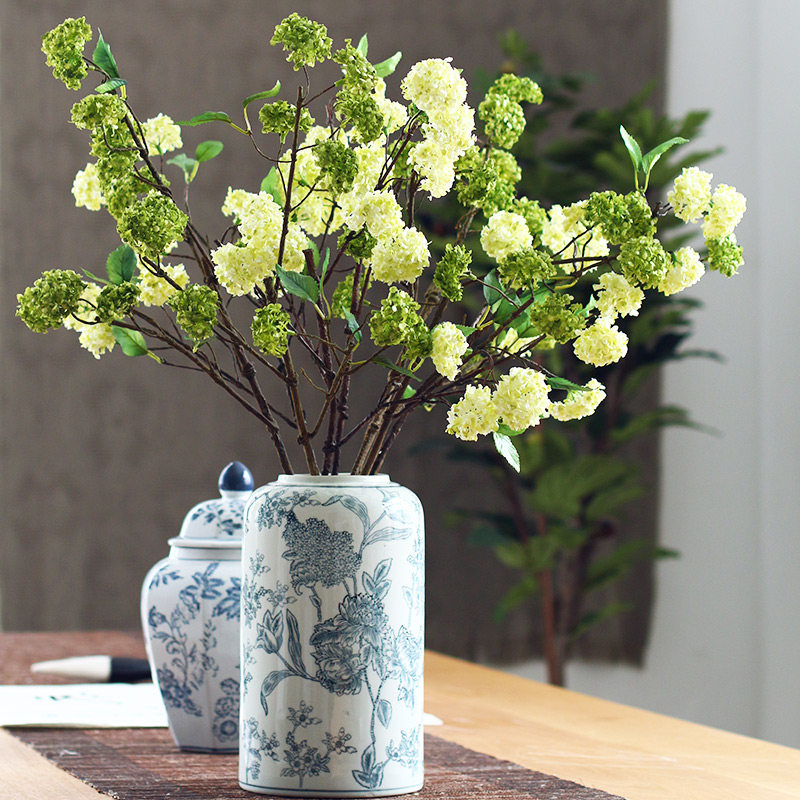 Clear soup lying fruit hydrangea simulation flower snowball flower decoration flower fake flower bedroom living room decoration romantic floral art