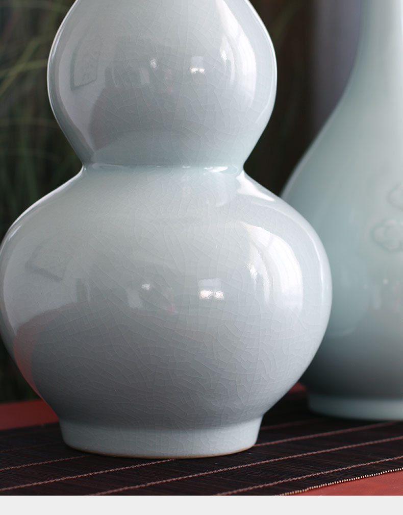 Longquan celadon vase gourd bottle flask ceramic vase vases, flower vases, the clear soup WoGuo for Buddha