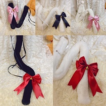 Cosplay Dress Prop Little Fox Black and White Butterfly Bow Tail Japanese Cute Maid Animation Accessories