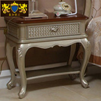 Bedside table European bedroom locker neoclassical solid wood storage cabinet with pumping French furniture bedside cabinet