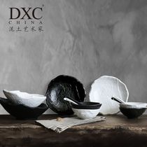  DXC creative Japanese Korean dishes Kitchen dishes dishes and spoons Ceramic tableware set Wedding gifts simple household