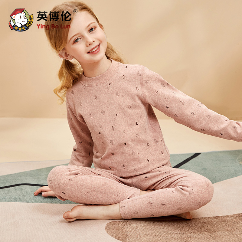 English Bolan Girl's Suede Fever Coat Thickened Autumn Clothes Sanitary Pants Suit CUHK Cotton Sweatshirt Mid winter