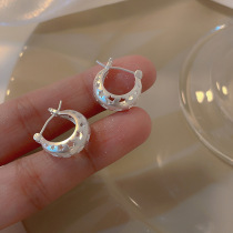 Paris Gokotta pentagonal star ring ear button personality 100 hitch small earrings small crowdfashion Temperament Superior