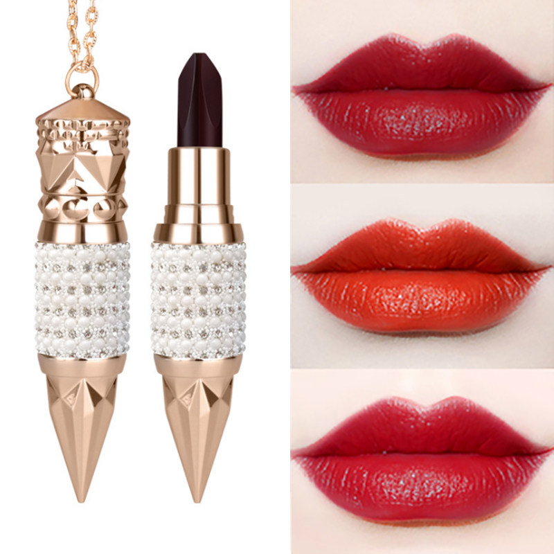 Queen's scepter temperature change three-color lipstick long-lasting moisturizing does not fade non-stick cup waterproof student carotene lipstick