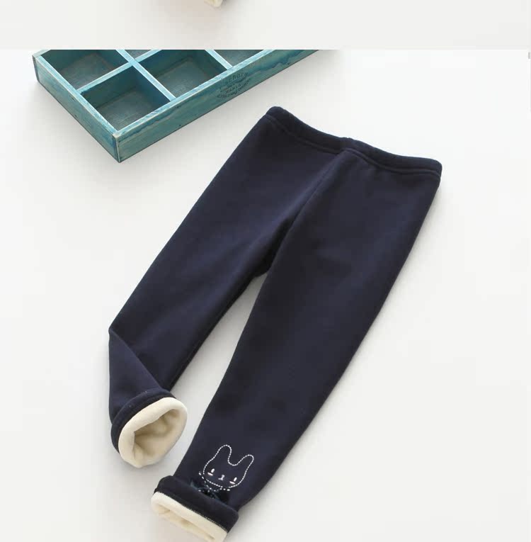 Quần bé gái 2018 thu đông cho bé cộng với quần legging nhung dày bé bé quần ấm cho bé cotton mùa đông quần jean lót lông cho bé