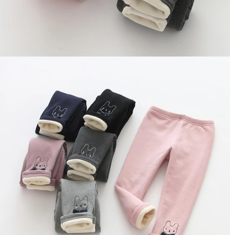 Quần bé gái 2018 thu đông cho bé cộng với quần legging nhung dày bé bé quần ấm cho bé cotton mùa đông quần áo trẻ em xuất khẩu