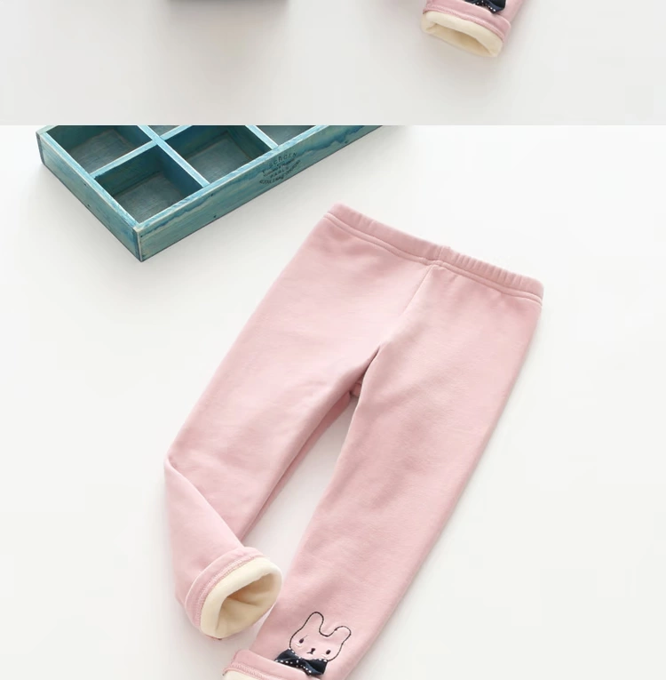 Quần bé gái 2018 thu đông cho bé cộng với quần legging nhung dày bé bé quần ấm cho bé cotton mùa đông quần áo trẻ em xuất khẩu