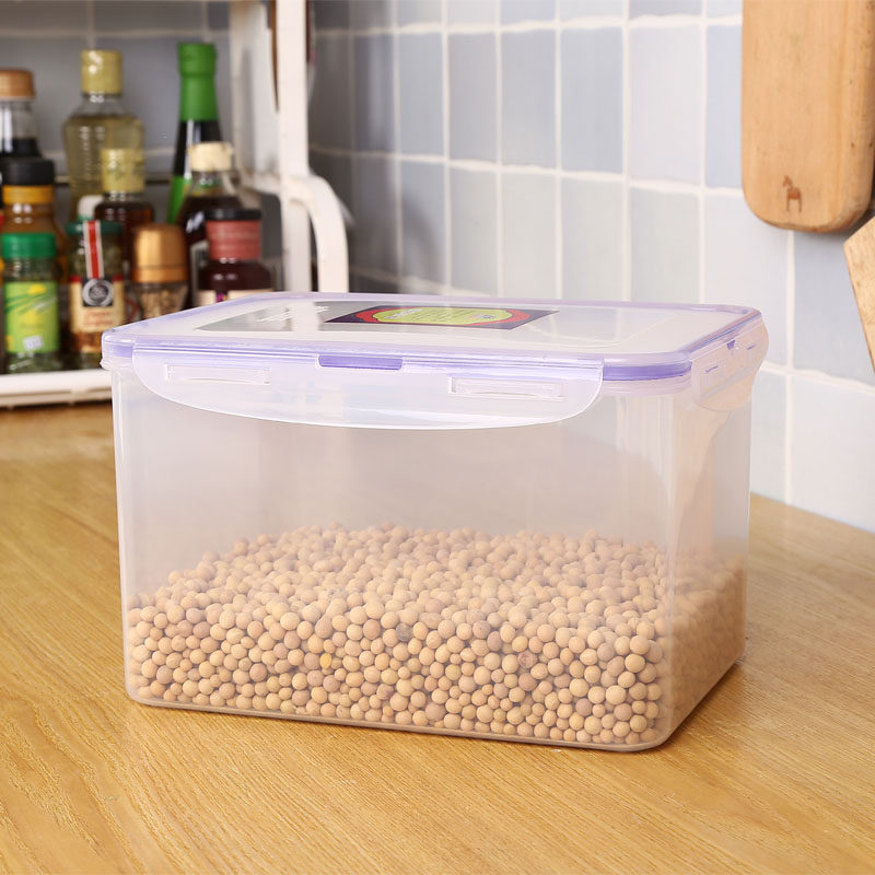 Rectangular large capacity 4500ml plastic preservation box Refrigerator storage and finishing box Frozen seal with lock